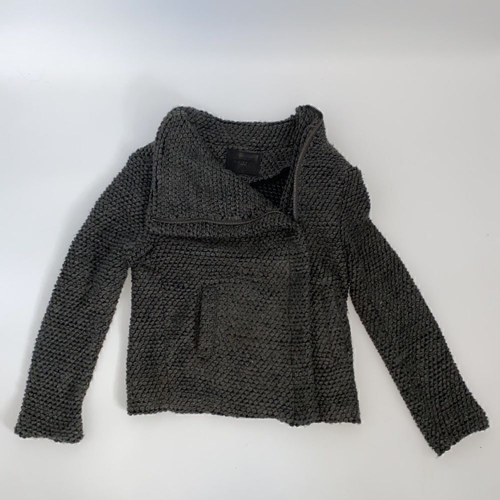 BlankNYC Jacket Knit Sweater Coat Gray Women’s size Small - Picture 7 of 9